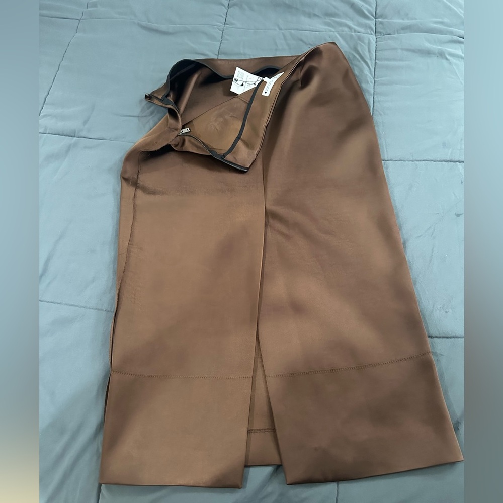 Zara Chocolate Brown Pencil Skirt - Picture 2 of 4